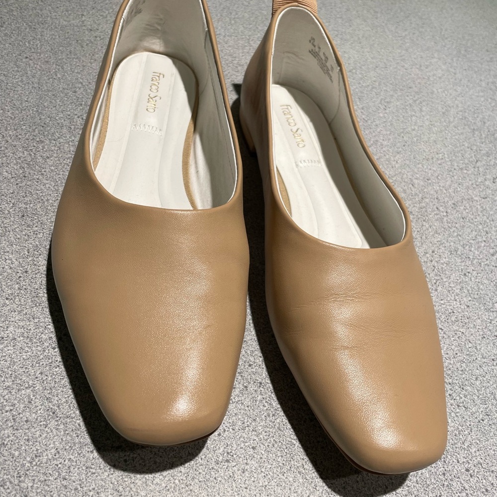 Franco Sarto Tan Leather Flats